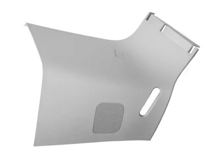 Cadillac Escalade, Farbe Hellaschgrau, hintere Karosserieecke an der Fahrerseite, obere Zierleiste 23448179