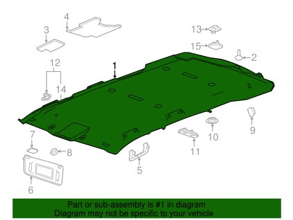Cadillac Escalade Slate Roof Trim Panel 84061919