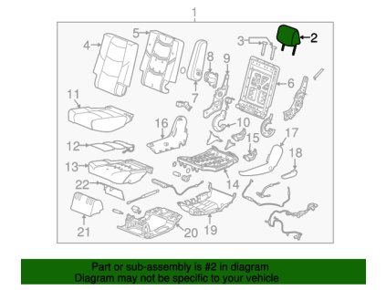 Cadillac Escalade Opěrka hlavy 23448541