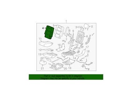 Cadillac Escalade Kryt opěradla zadního sedadla řidiče Dune 23496152, 84224401