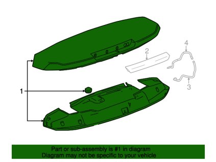 Cadillac Escalade Zadní spoiler se základním nátěrem 23364791