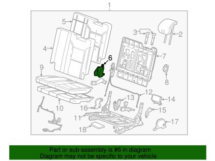 Cadillac Escalade Tmavě popelavě šedý kryt závěsu opěradla sedadla řidiče ve 3. řadě