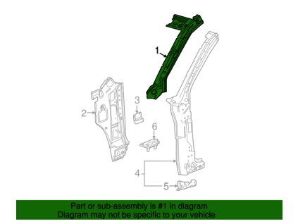 Cadillac Escalade Inner reinforcement of the side frame of the windshield on the driver's side 23117423