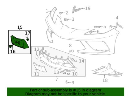 Chevrolet Corvette C8 Sada pro upevnění držáku přední licence