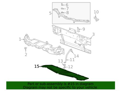 Chevrolet Corvette C8 Spodní výztuha krytu předního nárazníku