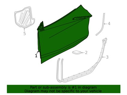 Chevrolet Corvette C8 Dveře levé 84592345, 84883818, 84942874, 84990549, 84997607
