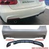 BMW 320i M-P Style 2012-2018 Parachoques trasero con una salida, PP