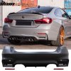 BMW F30 3 Series M3 M4 Style 2012-2019 Rear Bumper with Dual Exhaust Diffuser