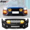 Ford Mustang 2021 Mach-1 Style 2018-2023 Front Bumper with LED Grille