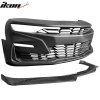 Chevrolet Camaro SS Style 2019-2024 Labio de parachoques delantero CFL ABS, protector negro