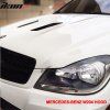 Mercedes Benz W204 C-Class 2012-2014 Capó negro CF plus luces de circulación diurna de proyector