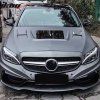 Mercedes Benz W205 2015-2020 Capot avec surface ventilée, transparent