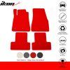 Ford Mustang 2005-2009 Tapis textile jeu de 4 pièces nylon rouge