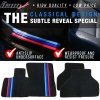 BMW E70 X5 2007-2012 Tapis de sol en textile nylon noir avec trois bandes