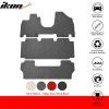 Honda Odyssey 2011-2017 Tapis textiles jeu de 3 pièces nylon gris