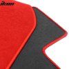 Honda Civic Coupe 2012-2015 Tapis de sol textile jeu de 4 pièces nylon rouge