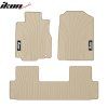 Honda CRV 2012-2016 Tapis en caoutchouc jeu de 3 pièces beige