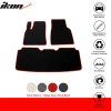 Tesla Model S2012-2019 Tapis textile nylon noir avec bordure rouge