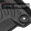Ram 1500/2500/3500 Crew Cab 2012-2024 Tapis de sol en caoutchouc TPE 3D noir