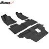 Dodge Durango 7 Passenger 2016-2025 Tapis de sol en caoutchouc TPE 3D noir
