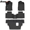 Dodge Durango 7 Passenger 2016-2025 Tapis de sol en caoutchouc TPE 3D noir