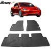 Tesla Model 3 2017-2023 Tapis en caoutchouc jeu de 3 pièces noir