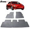 Tesla Model 3 2017-2023 Jeu de tapis en caoutchouc 3 pièces gris