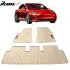 Tesla Model 3 2017-2023 Tapis en caoutchouc jeu de 3 pièces beige