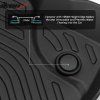 Ford Ranger Super Crew Cab 2019-2023 Tapis de sol en caoutchouc TPE 3D noir