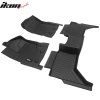 Ford Ranger Super Crew Cab 2019-2023 Tapis de sol en caoutchouc TPE 3D noir