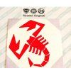 Abarth 500/Grande Punto/Evo Pegatina Abarth, roja