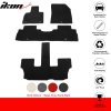 Hyundai Palisade 7/8-Seat 2020-2025 Textilní koberce nylon černá