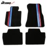 BMW G22 4 2021-2025 Textile Floor Mats 4-piece Set Nylon Black with Three Stripes