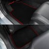 Honda Civic Acura Integra 2022-2025 Textile Floor Mats 4-Piece Set Nylon Black with Red Trim