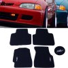 Honda Civic 1992-1995 Dywaniki tekstylne 4-częściowy zestaw EJ logo nylon czarny