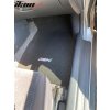 Honda Civic 1996-2000 Textile Car Mats 4-piece Set Nylon with EK Logo Black with Red Stitching