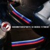 BMW E60 5 Series2005-2010 Tapis textile jeu de 4 pièces nylon bandes M noir