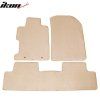 Honda Civic2006-2011 Tapis de sol textile jeu de 3 pièces nylon beige