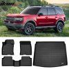 Ford Bronco Sport 2021-2025 Tapis de sol en caoutchouc TPE 3D noir