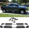 Toyota Tundra Double Cab 2007-2021 Predellini in acciaio fisso argento nero