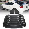 Scion FRS Subaru BRZ Toyota 86 2013-2020 Rear Window Louver Unpainted Black ABS