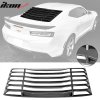 Chevrolet Camaro 2016-2024 Rear Window Louver IKON Style ABS Carbon Fiber Hydro Dip Glossy Smooth