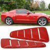 Ford Mustang 2010-2014 Rejilla de ventana lateral PP de competición roja