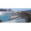 Ford Mustang 2015-2023 Persiana de ventana lateral estilo IKON ABS negro