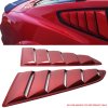 Ford Mustang 2015-2023 Side Window Louvers OE Style PP Ruby Red