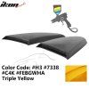 Ford Mustang 2015-2023 Rejilla de ventana lateral estilo R PU triple amarilla