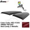 Ford Mustang 2015-2023 Grille de fenêtre latérale rouge Candy 2 métallisé