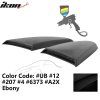 Ford Mustang 2015-2023 Rejilla de ventana lateral estilo R PU negro Ebony