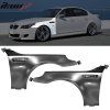 BMW E60 5 series 4dr Wagon M5 2004-2010 Extensions d'ailes style MS métal avec chrome