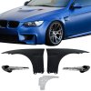 BMW E92 E93 Seria 3 Coupe cu 2 uși Complet M3 2007-2013 Extensii aripi PP Stil M3 negru nevopsit